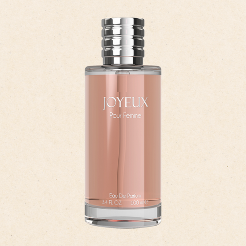 "Joyeux by Regal Fragrances – a vibrant women’s perfume inspired by Dior's Joy, blending mandarin, bergamot, jasmine, and rose for a fresh and uplifting scent. Perfect for any occasion, housed in an elegant bottle."